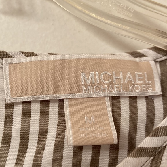 MICHAEL Michael Kors green & white striped blouse - Picture 7 of 12